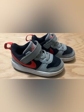 Toddler Red/Gray Nike Court Low